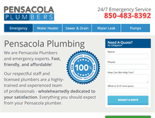 Tablet Screenshot of pensacolaplumbers.com